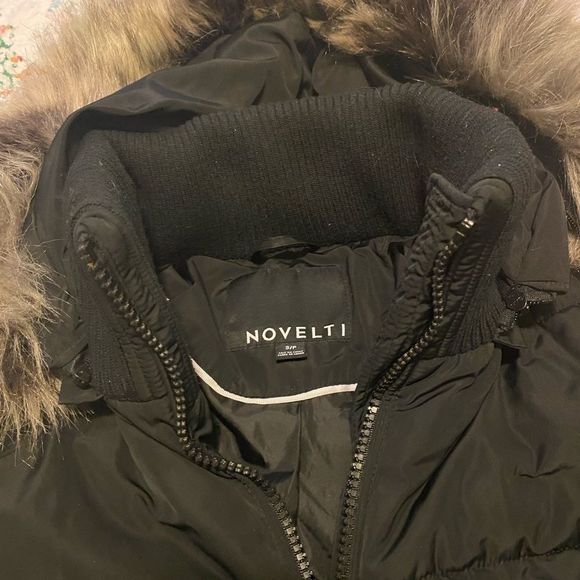 Novelti vegan thinsulate winter parka jacket with faux fur trim - Picture 2 of 5